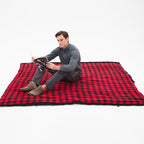 Zero Degree Sleeping Bag for Adults 100% Cotton Flannel Tall and Big (0F-84" x 40" Left Zip / Black)