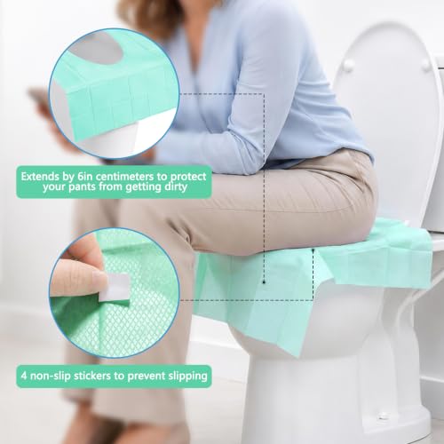 20 Pack Toilet Seat Covers Disposable (Green)