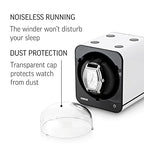 Watch Winder for Automatic Watches with Vertical Rotor Stop (White)
