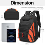 Laptop Backpack for men (17.3 / Black&orange)