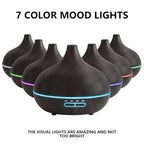 550ml Oil Diffuser with 15x10ml Aromatherapy Grade Essential Oils (Deep Colour-15)