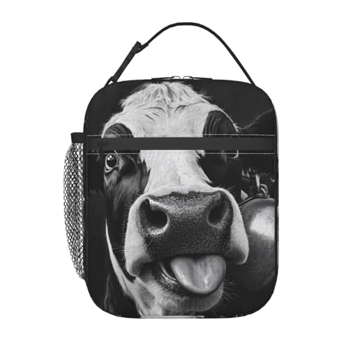 Cow Insulated Lunch Box for Women Men Cow Lunch Bag for Travel (Cow01)