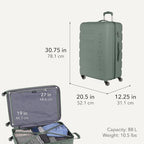 Signature Hardside Expandable Checked Large Spinner Luggage (Checked-Large 27-Inch / Olive)