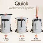 Waterproof Dry Bag Backpack 55L (55L / Grey)