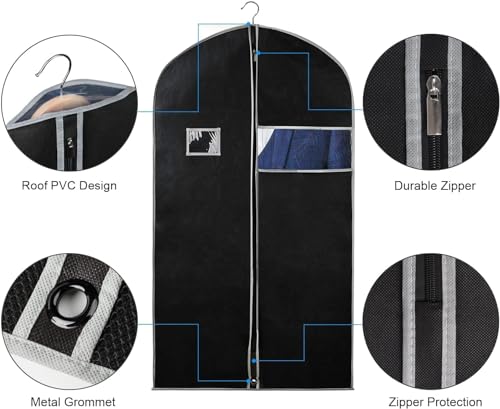 40 Inch Suit Bag (Black&Grey / 40'' - 16PCS)