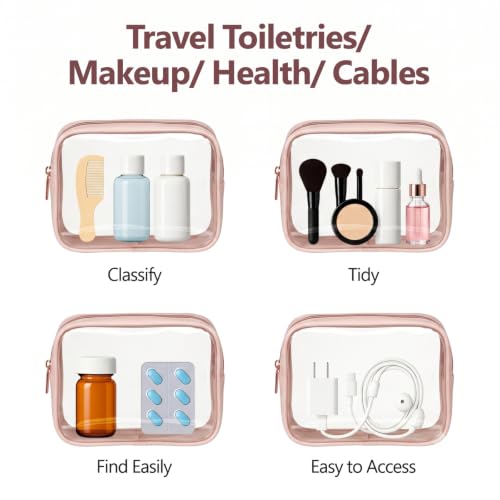 TSA Approved Toiletry Bag (Beauty Nude Pink / Medium Set)