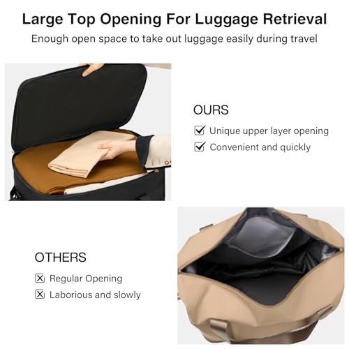 Expandable Luggage Bags for Travel Collapsible Suitcase with Wheels (Black)