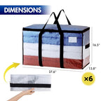 6 Pack Clear Extra Large Moving Bags (Clear / 6 Large)