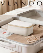 Travel Jewelry Case with Clear 12 Velvet Bags (12PCS-White)