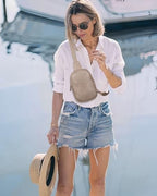 Crossbody Bags for Women Leather Cross Body Sling Bag for Woman Travel Cloud Grey (1-cloud Grey)