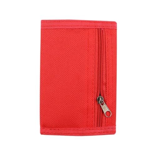 RFID Blocking Canvas Wallet for Men and Women (Red)