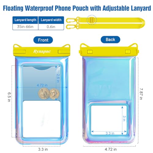 Floating Waterproof Phone Pouch [Up to 8.5"] (Regular Size [8.5inch] / Iridescent)