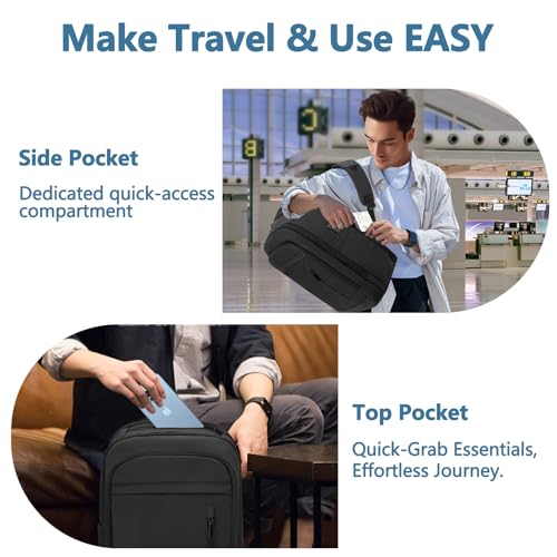 Business Travel Lightweight Laptop Backpack for Men (15.6MAX" / Classic / Black)
