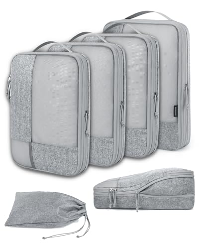 Compression Packing Cubes for Travel (01-Grey / 6 Set)