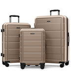 G Series Luggage set 3pcs (Champagne / 3-Piece Set (20/24/28in))