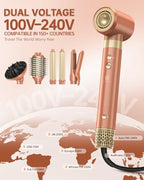 Dual Voltage] webeauty 6 in 1 Hot Air Styler (Mocha)