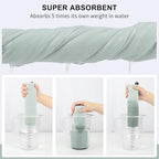Microfiber Towel Quick Dry Camping & Travel & Gym Towel. Compact (Light Green / 24.00" x 12.00")