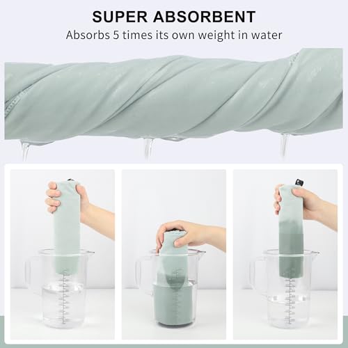 Microfiber Towel Quick Dry Camping & Travel & Gym Towel. Compact (Light Green / 40.00" x 20.00")