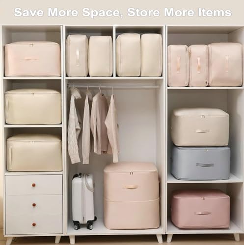 Ultra Space Saving Self Compression Organizer (Gray, X-Large, Thin Version, 1PC)