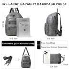 Backpack Purse for Women Laptop Backpack (Style1-dark Grey)