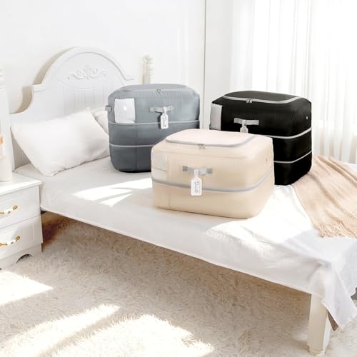 Comforter Storage Bag (Black / 110L (2-Layer Compression))