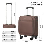 Underseat Carry On Luggage with Wheels (Chestnut Brown / Basic Underseat)