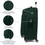 Maxlite 5 Softside Checked Luggage Spinner (Checked-Medium 25-Inch / Forest Green)