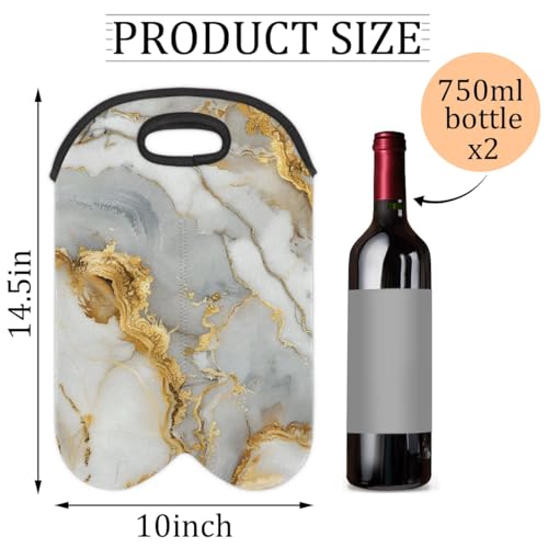 Wine Carrier Tote Personalized Bag for 2 Bottles (Style 12 / 10*14.5)