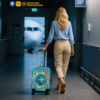 Travel Luggage Cover Suitcase Cover Protector Skins 18 (A15 Go Travel / M (for 22--24 inch luggage))