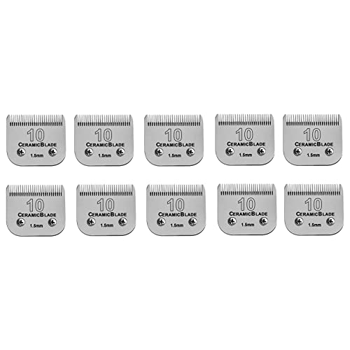 10#Dog Grooming Ceramic Blade sets (10# (10 Pack))