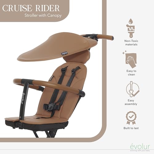 Cruise Rider Stroller with Canopy (Cognac)
