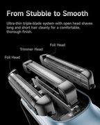 P3 Pro 3 Blade Travel Electric Shaver for Men Face (Blue)