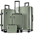 Hard Shell Luggage Sets with Spinner Wheels 4 Piece (4 Piece Set (20/24/28) / Sage Green)