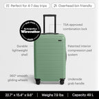 Bigger Carry On Luggage (Sea Green)