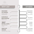Pants Hangers Space Saving (White / 4 Pack)
