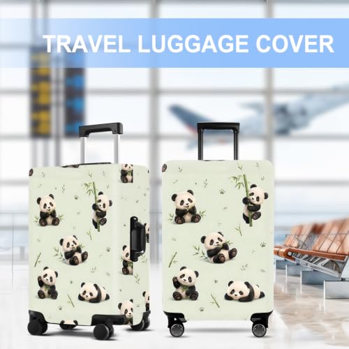 Panda Luggage Cover Washable Suitcase Protector Anti (Panda / S(20-22inch suitcase))