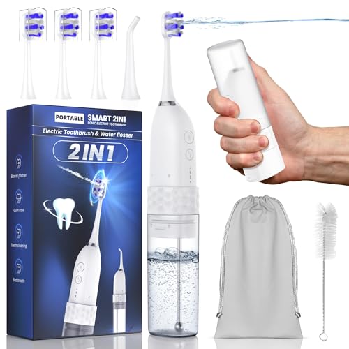Electric Toothbrush with Water flosser (White)