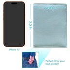 Deluxe Personalized Monogrammed Chambray RFID Leather Passport Wallet (Chambray / Deluxe)