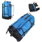 86L Collapsible Wheeled Duffle Bag Waterproof (Blue)