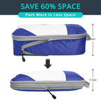 Compression Packing Cubes 6 Set (Royal Blue / 6 pcs)