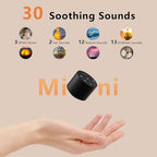 Sleep White Noise Portable Sound Machines with 30 Soothing Sounds 32 Levels Volume Compact 4 Timer Options Auto (Black)