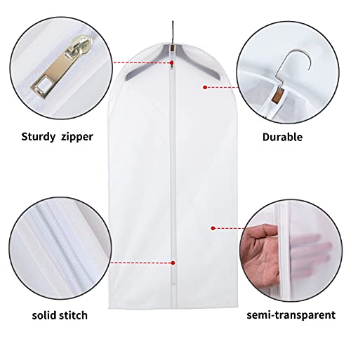 12 Pack Shirt Garment Bags (24" x 36" 12 Pack / Translucent)