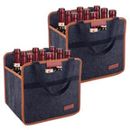 9 Bottle Wine Carrier Tote Bag (9 Bottle-2PACK)