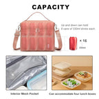 NOL 8L Insulated Lunch Bag for Women (Dark Pink / Medium (8 Liters))