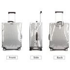 30 Inch PVC Clear Suitcase Cover (Gray Trim-0.4mm / XL Suitcase Cover.)