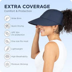 Womens Sunblocker UPF 50 Wide Brim Ponytail Sun Hat (One Size / Lavender)
