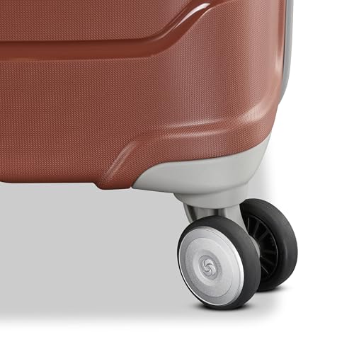 Freeform Large Checked Luggage with Dual 360° Spinner Wheels (Checked-Large Spinner / Orange)