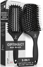 Curved Vented for Blow Drying (Black / Large)