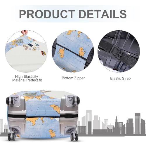 Travel Sticker Luggage Cover (#139 / XL(fits 32-34Inch suitcase))