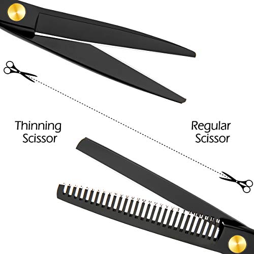 Professional Home Hair Cutting Kit Home Haircutting Scissors Barber (Black#3)